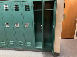 Lenawee Christian School, Adrian, MI Electrostatic Painting of Lockers