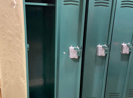 Lenawee Christian School, Adrian, MI Electrostatic Painting of Lockers