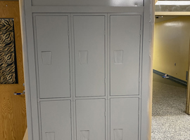 Loveland Middle School, Loveland, OH Electrostatic Painting of Lockers