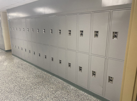 Loveland Middle School, Loveland, OH Electrostatic Painting of Lockers