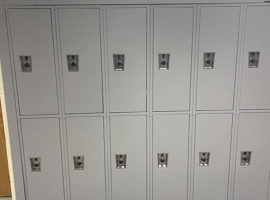 Loveland Middle School, Loveland, OH Electrostatic Painting of Lockers