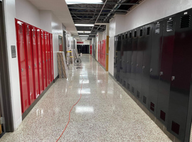 North Mahaska Community School District, New Sharon, IA Electrostatic Painting of Lockers