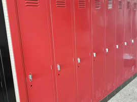 North Mahaska Community School District, New Sharon, IA Electrostatic Painting of Lockers