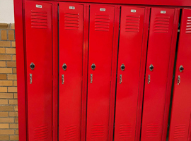 Meyzeek Middle School / JCPS, Kentucky Electrostatic Painting of Lockers