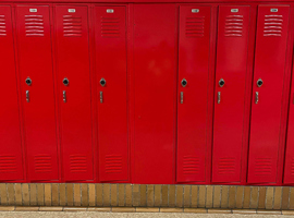 Meyzeek Middle School / JCPS, Kentucky Electrostatic Painting of Lockers