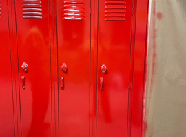 Meyzeek Middle School / JCPS, Kentucky Electrostatic Painting of Lockers