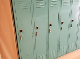 Meyzeek Middle School / JCPS, Kentucky Electrostatic Painting of Lockers