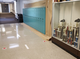 Meyzeek Middle School / JCPS, Kentucky Electrostatic Painting of Lockers
