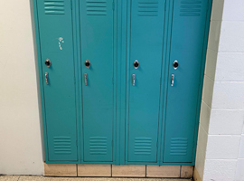 Meyzeek Middle School / JCPS, Kentucky Electrostatic Painting of Lockers