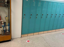 Meyzeek Middle School / JCPS, Kentucky Electrostatic Painting of Lockers