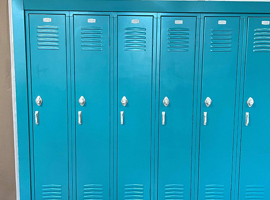 Meyzeek Middle School / JCPS, Kentucky Electrostatic Painting of Lockers