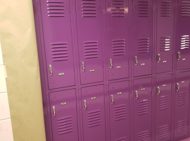 Mill Creek Elementary School, Louisville, KY Electrostatic Painting of Lockers