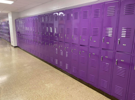 Mill Creek Elementary School, Louisville, KY Electrostatic Painting of Lockers