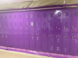 Mill Creek Elementary School, Louisville, KY Electrostatic Painting of Lockers