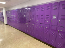 Mill Creek Elementary School, Louisville, KY Electrostatic Painting of Lockers