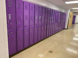 Mill Creek Elementary School, Louisville, KY Electrostatic Painting of Lockers