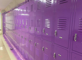 Mill Creek Elementary School, Louisville, KY Electrostatic Painting of Lockers