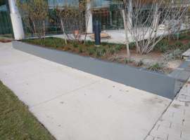 Exterior Courtyard, Newport News, VA Electrostatic Painting of Raised Planting Units