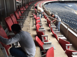 NRG Park, Harris County Sports & Convention Corporation, Houston, TX - Seating Reupholstering and Electrostatic Painting