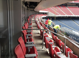 NRG Park, Harris County Sports & Convention Corporation, Houston, TX - Seating Reupholstering and Electrostatic Painting