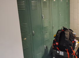 Progressive Insurance, Highland Heights, OH Electrostatic Painting of Lockers