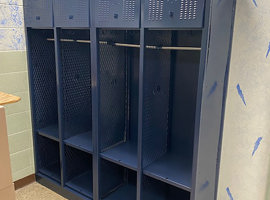 Sandusky High School, Sandusky, Ohio - Electrostatic Painting of Lockers