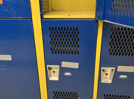 Sandusky High School, Sandusky, Ohio - Electrostatic Painting of Lockers