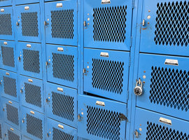 Sandusky High School, Sandusky, Ohio - Electrostatic Painting of Lockers