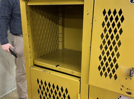 Sandusky High School, Sandusky, Ohio - Electrostatic Painting of Lockers