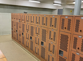 Sandusky High School, Sandusky, Ohio - Electrostatic Painting of Lockers