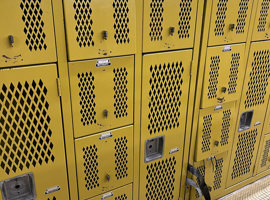 Sandusky High School, Sandusky, Ohio - Electrostatic Painting of Lockers