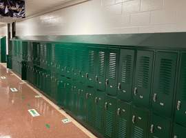 Shacklette Elementary, JCPS, Kentucky Electrostatic Locker Painting