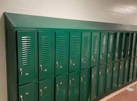 Shacklette Elementary, JCPS, Kentucky Electrostatic Locker Painting