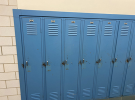 Shaker Heights CSD, High School, Shaker Heights, OH Electrostatic Painting of Lockers