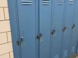 Shaker Heights CSD, High School, Shaker Heights, OH Electrostatic Painting of Lockers