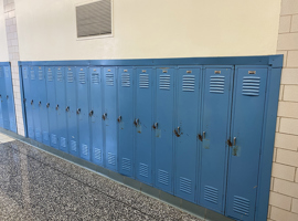 Shaker Heights CSD, High School, Shaker Heights, OH Electrostatic Painting of Lockers