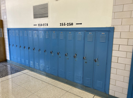 Shaker Heights CSD, High School, Shaker Heights, OH Electrostatic Painting of Lockers