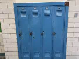 Shaker Heights CSD, High School, Shaker Heights, OH Electrostatic Painting of Lockers