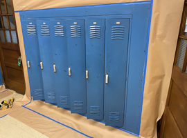 Shaker Heights CSD, High School, Shaker Heights, OH Electrostatic Painting of Lockers