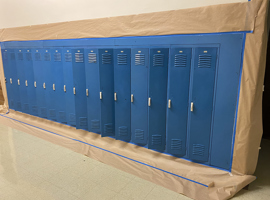 Shaker Heights CSD, High School, Shaker Heights, OH Electrostatic Painting of Lockers