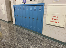 Shaker Heights CSD, High School, Shaker Heights, OH Electrostatic Painting of Lockers