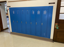 Shaker Heights CSD, High School, Shaker Heights, OH Electrostatic Painting of Lockers