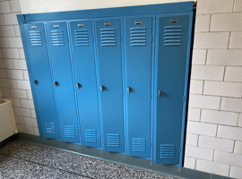 Shaker Heights CSD, High School, Shaker Heights, OH Electrostatic Painting of Lockers