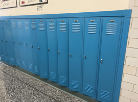 Shaker Heights CSD, High School, Shaker Heights, OH Electrostatic Painting of Lockers