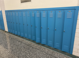 Shaker Heights CSD, High School, Shaker Heights, OH Electrostatic Painting of Lockers