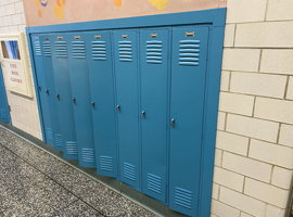 Shaker Heights CSD, High School, Shaker Heights, OH Electrostatic Painting of Lockers