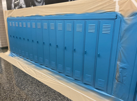 Shaker Heights CSD, High School, Shaker Heights, OH Electrostatic Painting of Lockers