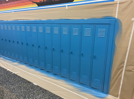 Shaker Heights CSD, High School, Shaker Heights, OH Electrostatic Painting of Lockers