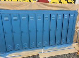 Shaker Heights CSD, High School, Shaker Heights, OH Electrostatic Painting of Lockers