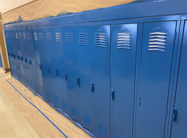 Shaker Heights CSD, High School, Shaker Heights, OH Electrostatic Painting of Lockers